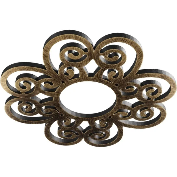 Ekena Millwork CMPP22COASV 22x22OD x 7 1/2x22ID x 3/4x22P Cohen Architectural Grade PVC Pierced Ceiling Medallion, Antiqued Silv