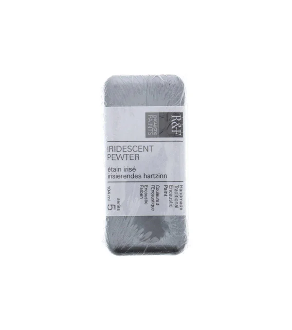 Ru0026F Encaustic 104ml Paint - Iridescent Pewter