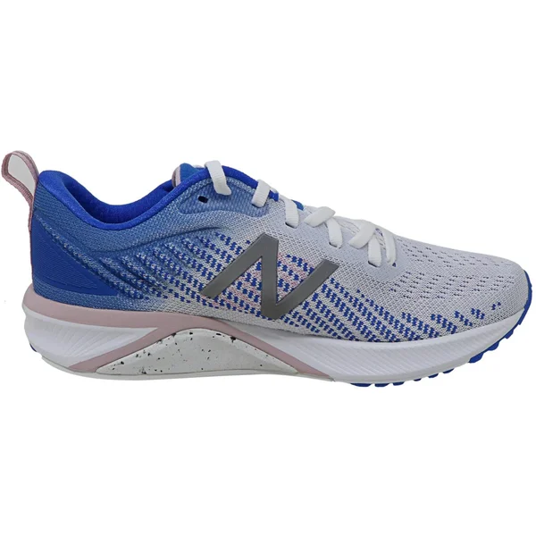 New Balance Women's W870WB5 Running Shoe White/Cobalt/Pink 6 D
