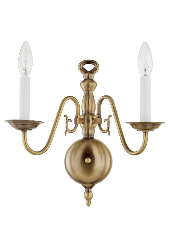 Livex Lighting 5002-07 Williamsburgh - 2 Light Wall Sconce Bronze