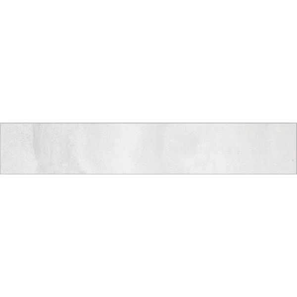 Florida Tile Home Collection Stonewall White 3 in. x 12 in. Porcelain Floor and Wall Bullnose Tile (5 Sq. ft., case), Light Ivo
