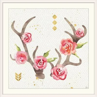 &Wild Bohemian III& by Jess Aiken Graphic Art Print Great Big Canvas Format: White Frame - Size: 20x22 H x 20x22 W x 1x22 D