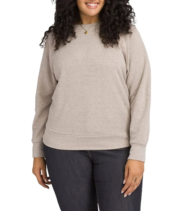 Prana Cozy Up Sweatshirt - Women's Oatmeal Heather, 3X