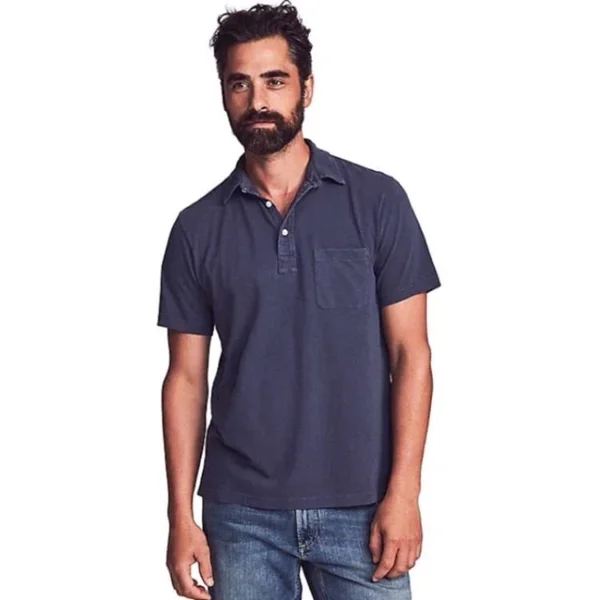 Faherty Sunwashed Polo Shirt - Men's Water Blue, M