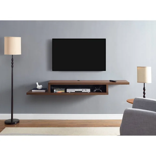 Martin Furniture 72 in. Asymmetrical Wall Mounted TV Shelf