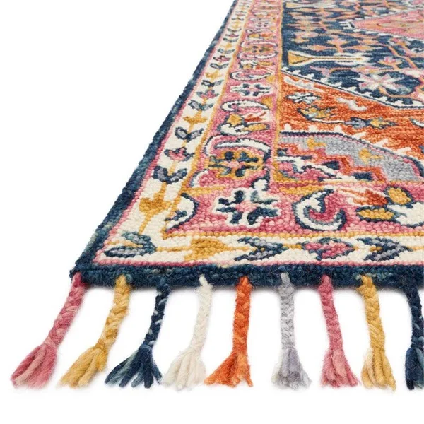 Loloi Zharah ZR-01 7&9x22 x 9&9x22 Navy, Multi Rug