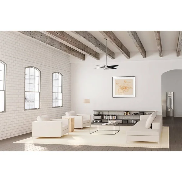 Hunter Dempsey 52x22 Ceiling Fan - Brushed Nickel - Chocolate Oak Blades
