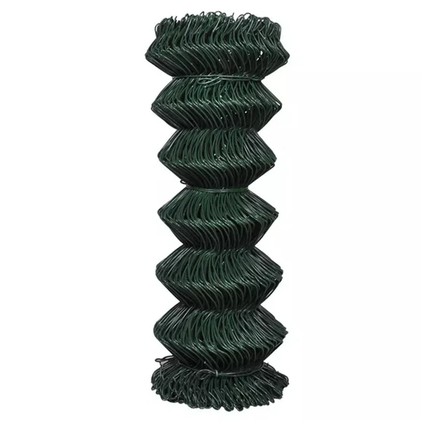 vidaXL Chain Link Fence Steel 2& 7x22x49& 2x22 Green