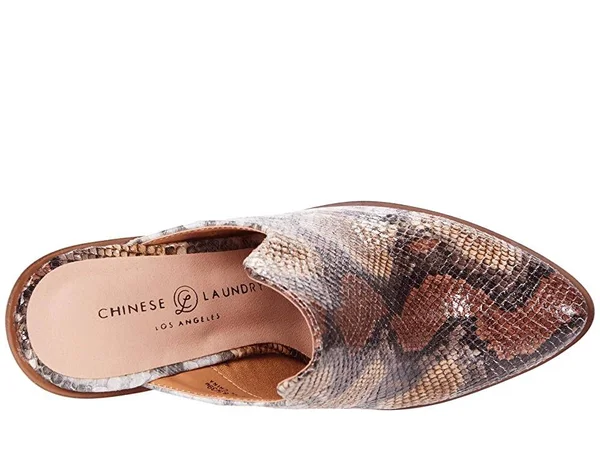 Chinese Laundry Springfield Mule Yellow/Dark Brown Python - M, 9.5