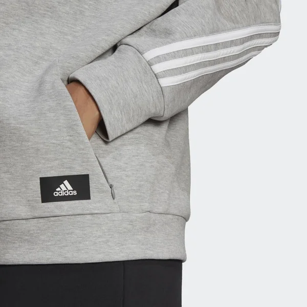 Adidas Plus Size Fleece 3-Stripes Full Zip Hoodie