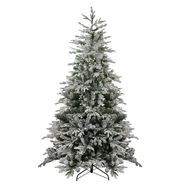 Northlight 7.5' Pre-Lit Medium Flocked Winfield Fir Artificial Christmas Tree - Warm White LED Lights