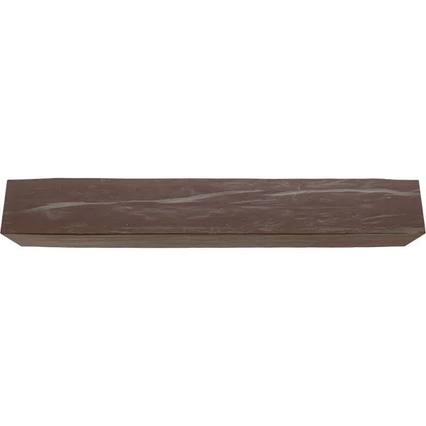 Ekena Millwork MANURW04X08X72AE 4x22H x 8x22D x 72x22W Riverwood Faux Wood Fireplace Mantel - Aged Pecan