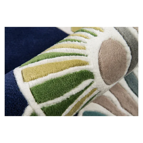 Momeni New Wave Area Rug - Navy, 5&9x22 x 5&9x22 Round