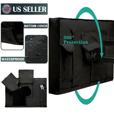 Iclover Outside TV/Television Cover with Scratch Resistant Liner Waterproof Weatherproof Dust Resistant Slim Fit television LED