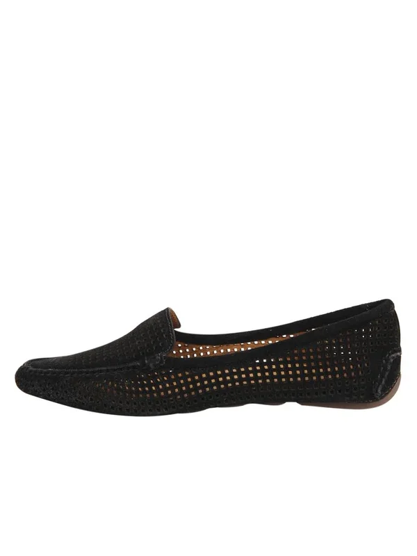 Patricia Green Barrie Driving Moccasin Black Suede - 9