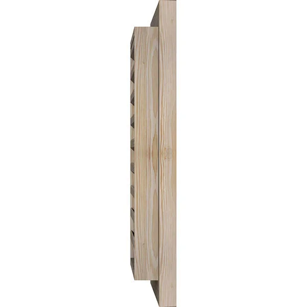 Ekena Millwork GVWVE30X1400SFPPI 30x22W x 14x22H Vertical Gable Vent (35x22W x 19x22H Frame Size): Primed - Functional, Smooth Pi