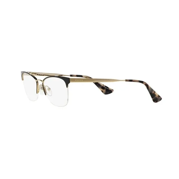 Prada PR 65QV Eyeglasses, Black/Pale Gold, Size: 51-17-140