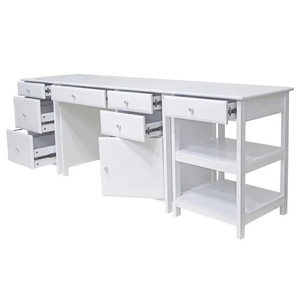 Delta 3-Pc Home Office Set, White, Winsome Wood