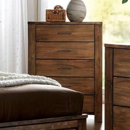 Union Rustic Potvin 5 Drawer Chest, Brown
