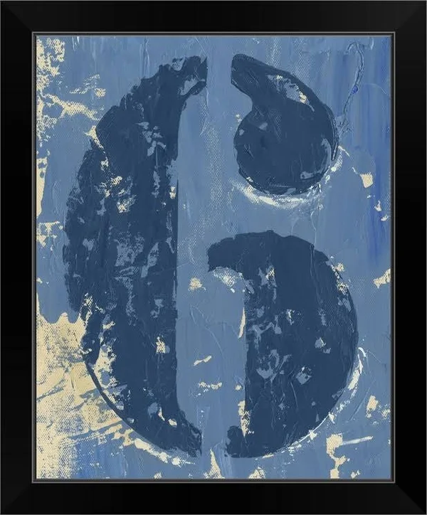 Vintage Numbers VI - Black Framed Wall Art, 16x20, Great Big Canvas