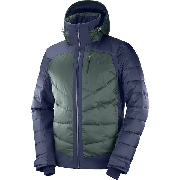 Salomon Men's Iceshelf Jacket in Night Sky, Green Gables - Size: Small