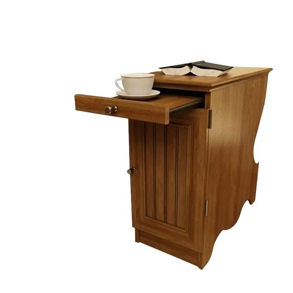Ameriwood Home Fletcher Side Table with Magazine Storage - Bank Alder
