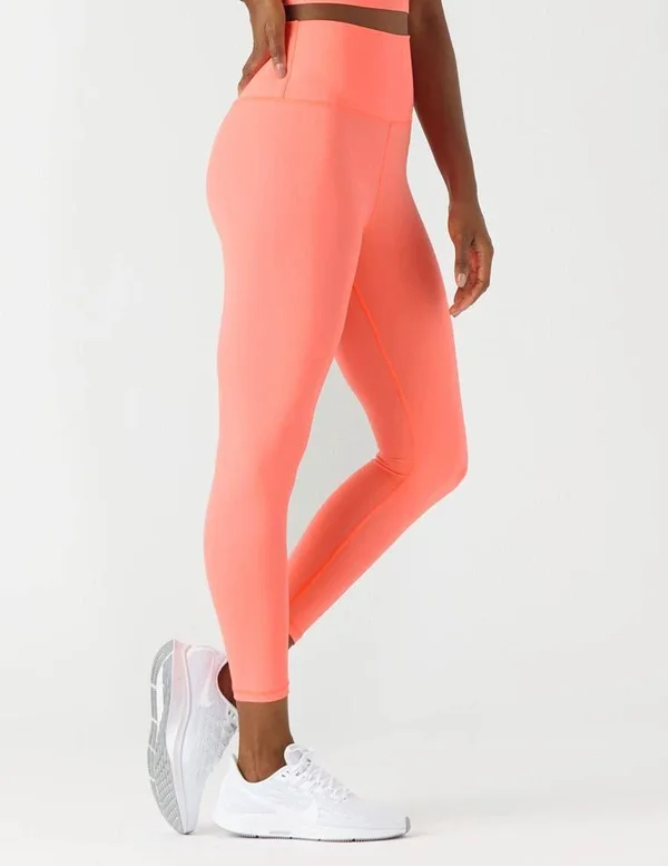 Glyder High Waist Pure 7/8 Legging: Hot Coral, Xxs, Hot Coral