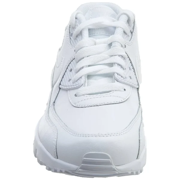Nike Big Kids& Air Max 90 Leather Casual Shoes in White Size 4.0