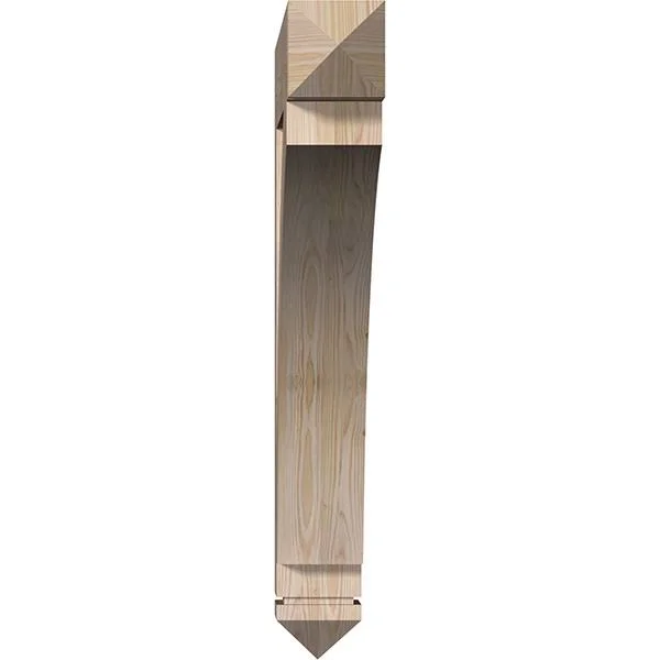 Ekena Millwork 5 1/2x22W x 40x22D x 40x22H Thorton Arts & Crafts Smooth BRACKET - Douglas Fir