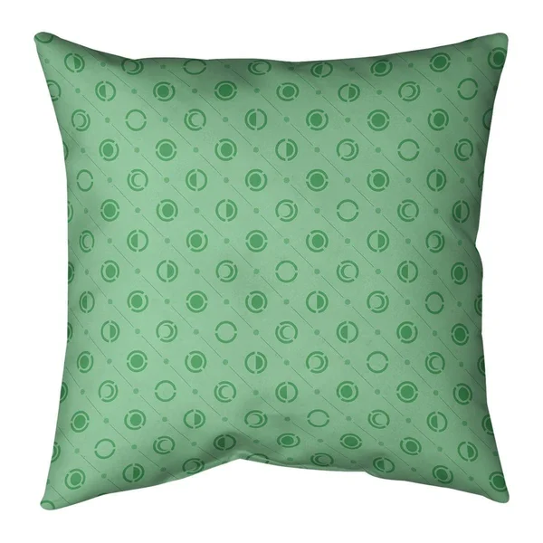 The Curated Nomad Saginaw Pastel Moon Phases Pattern Throw Pillow - 26 x 26 - Blue - Polyester