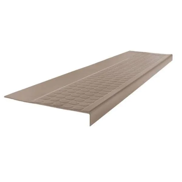 Roppe 12-1/2 x 4 ft Fawn Low Circular Rubber Square Nose Stair Tread