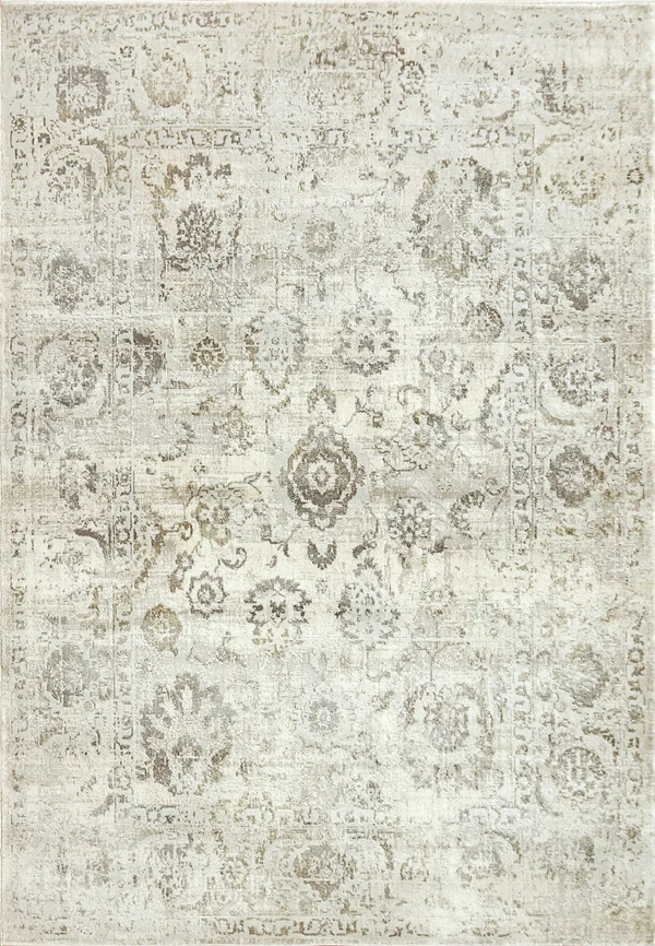 Dynamic Rugs Castilla 3530 7&10x22 x 10&10x22 Ivory, Grey Area Rug