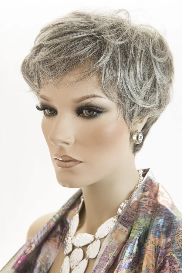 Short Monofilament Allure Jon Renau Straight Blonde Brunette Red Grey Wigs - Med Red & Pale Natural Golden ...