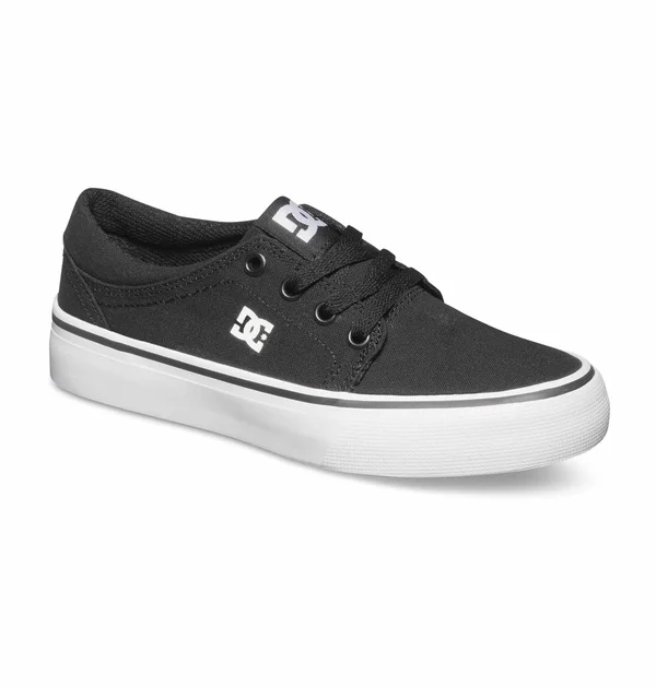 DC Shoes Boys Trase TX - Size: 4.5, Black/White