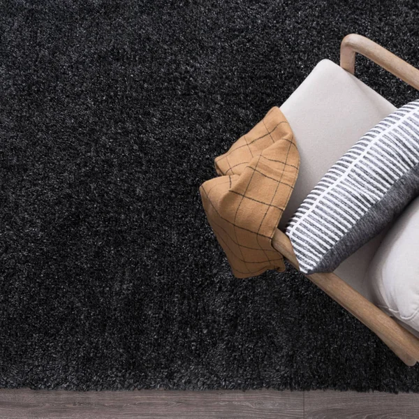 Alise Rugs Sohni Shag Transitional Solid Color Area Rug - Dark Gray - 8&9&& x 12&2&&
