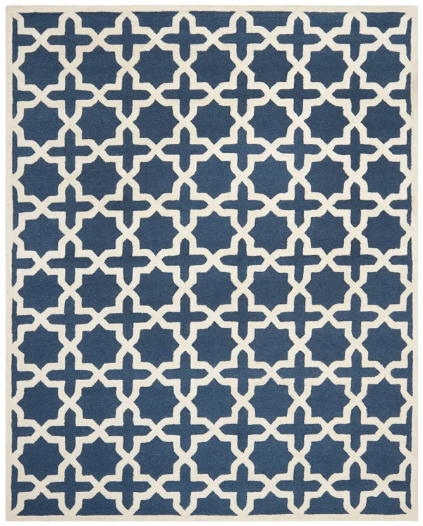 Safavieh Cambridge Navy Blue & Ivory 8& x 10& Rug