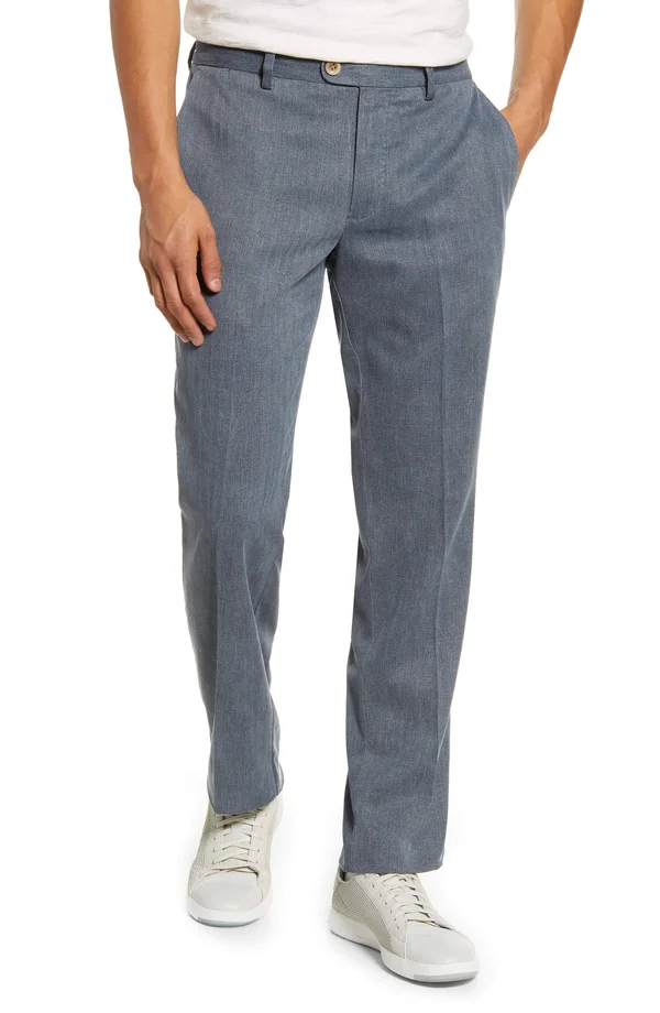 Tommy Bahama Big Tall Havana Herringbone Flat-Front Pants - 44 30