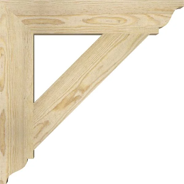 Ekena Millwork BKT04X22X22TRA01RDF Traditional Rough Sawn BRACKET, 4x22 Width x 22x22 Depth x 22x22 Height, Douglas Fir