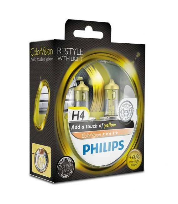 Philips Colorvision Yellow Car Headlight Bulb 12342CVPYS2 Accessories