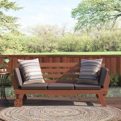 Emmet Patio Daybed with Cushions Union Rustic