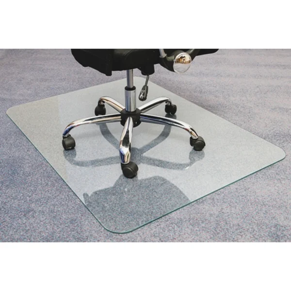 Cleartex Glaciermat Reinforced Glass Executive Chair Mat - Clear