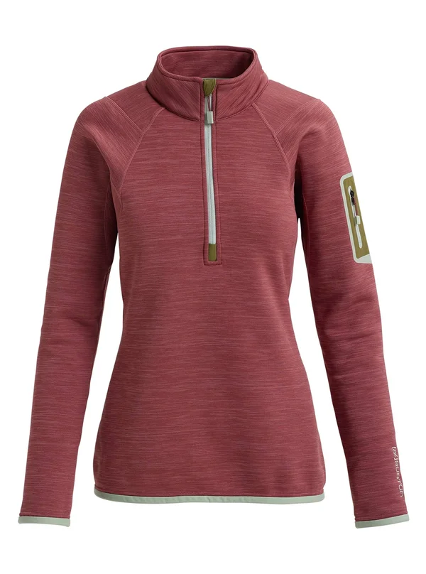 Burton Women's [ak] Turbine Quarter Zip Fleece - Rose Brown Heather, L