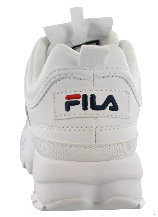 Men's White Disruptor II Shoes - Size 10, Fila