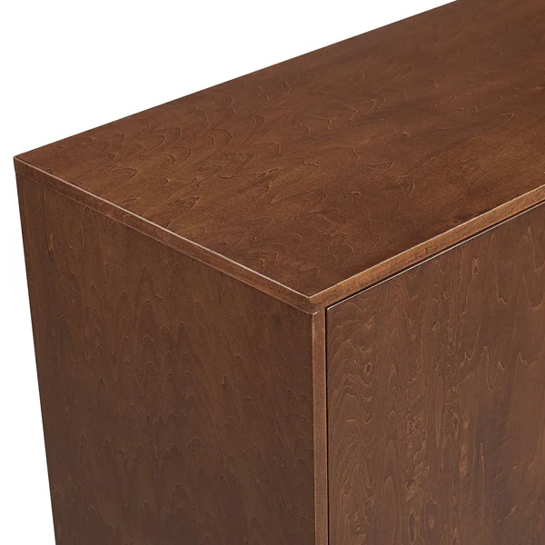 70x22 Mid-Century Modern 3 Drawer and 2 Door Sideboard Walnut - Saracina Home