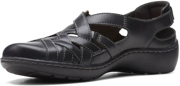Womens Black Leather Clarks Cora Dream Size 8