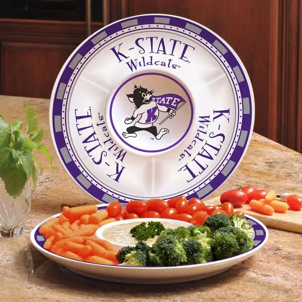 Kansas State Ceramic Chip and Dip Plate