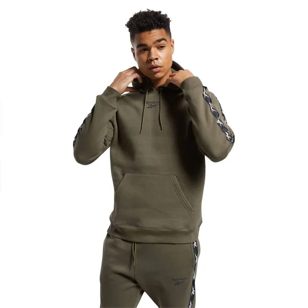 Reebok Training Essentials Tape Green Hoodie - S