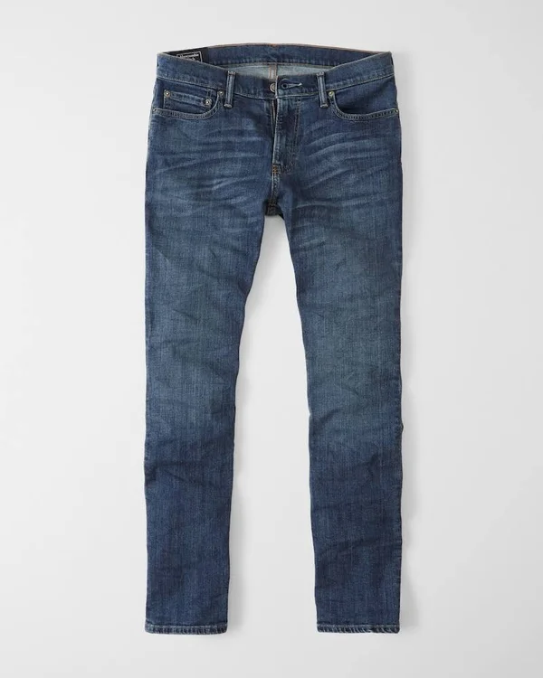 Men's Straight Jeans in Medium Wash, Size 29 x 30, Abercrombie & Fitch