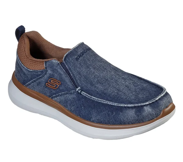 Skechers Men's Delson 2.0 - Larwin Sneakers, Navy, 7.5