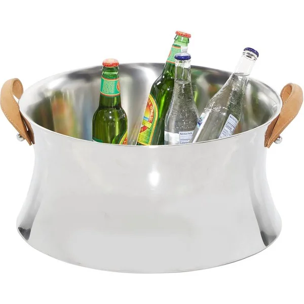 Leeds & Co 9.5x22H x 17.5x22W Silver Stainless Steel Contemporary Wine Rack - 506278